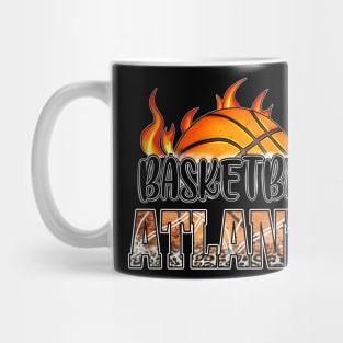 Classic Basketball Design Atlanta Personalized Proud Name Mug